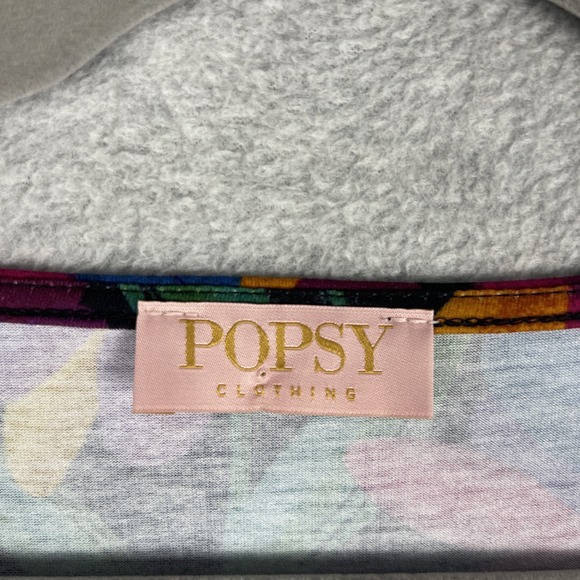 Popsy Floral Fit & Flare Dress Multi Floral Womens 22 US 18 Whimsical Artsy - Picture 4 of 11